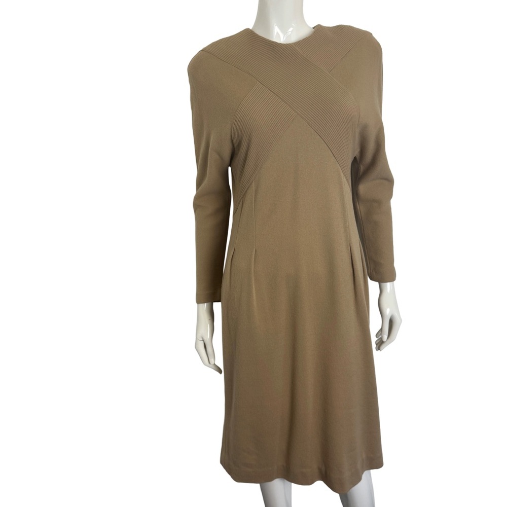VTG Fall 🍂 Camel Knit Midi Dress by Ilse M. California | Scandi Girl